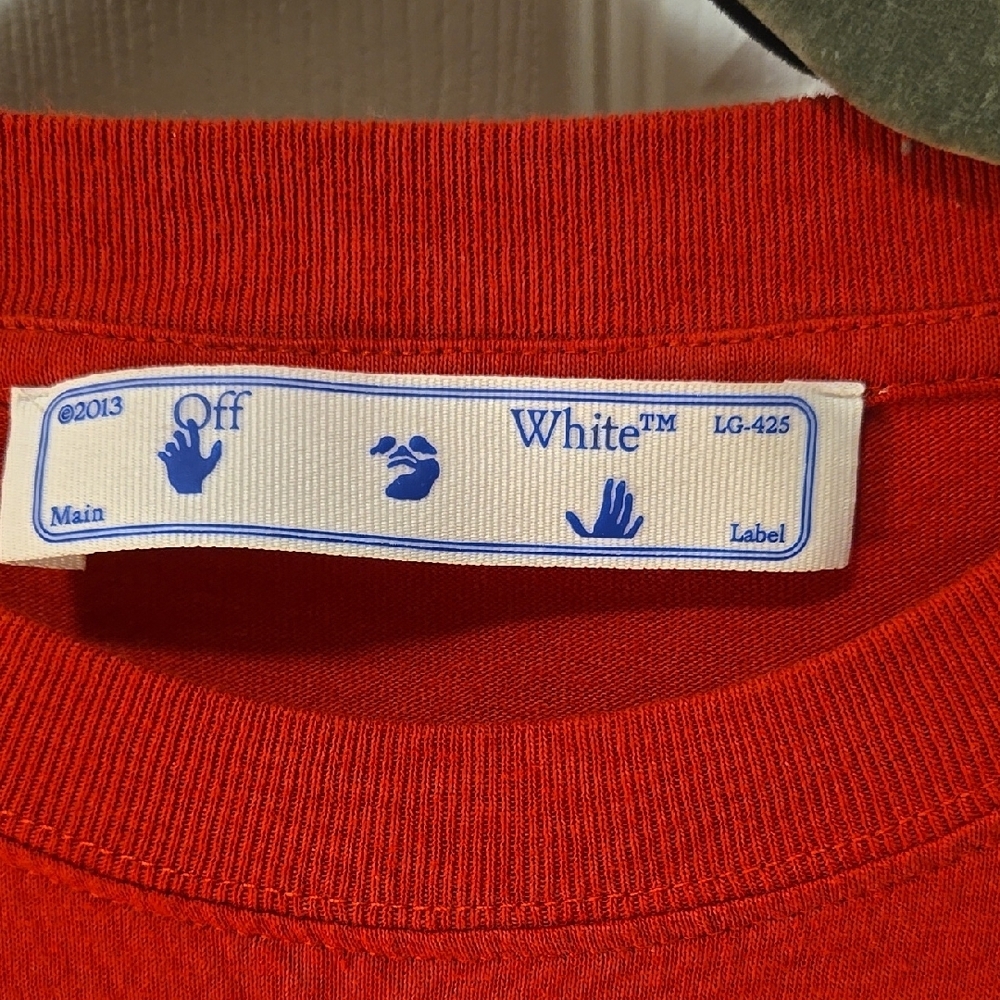 Off-White Red Men's T-Shirt - Picture 2 of 5